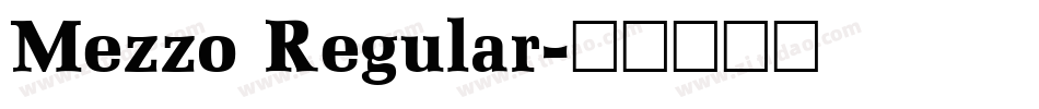 Mezzo Regular字体转换